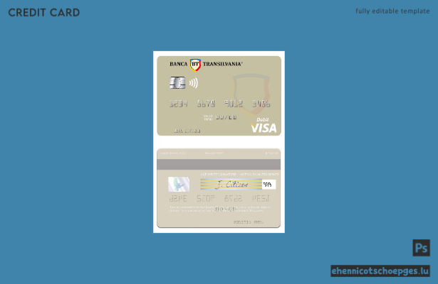 Beispielvorschau für eine Visa-Debitkarte der Moldova Banca Transilvania
